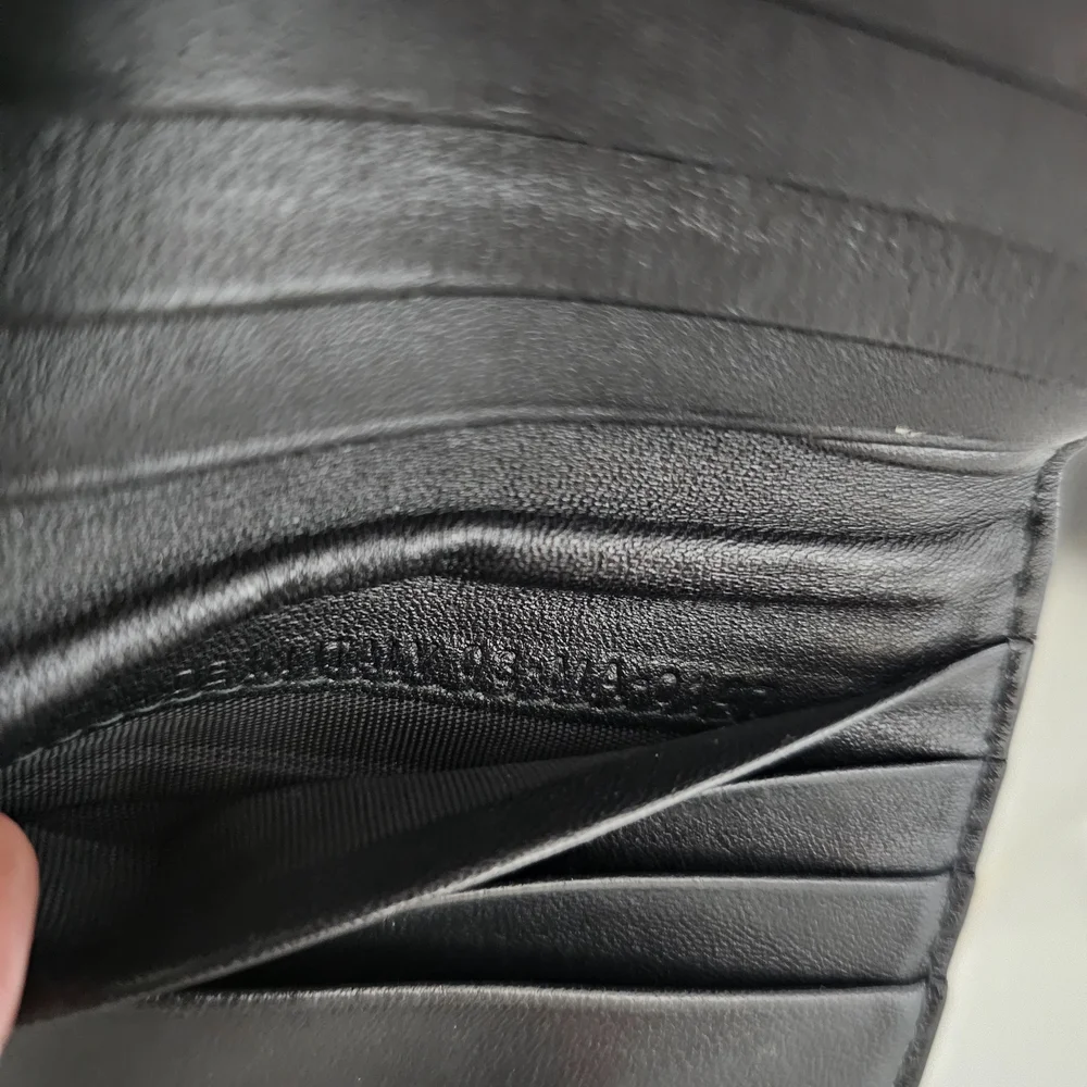 Dior Black Wallet with Gold Studs